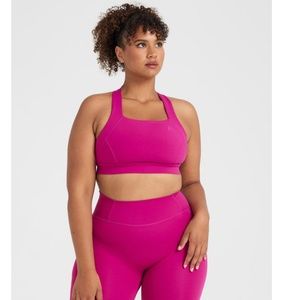 Oner Active Timeless Square Neck Bralette, Fuchsia, M